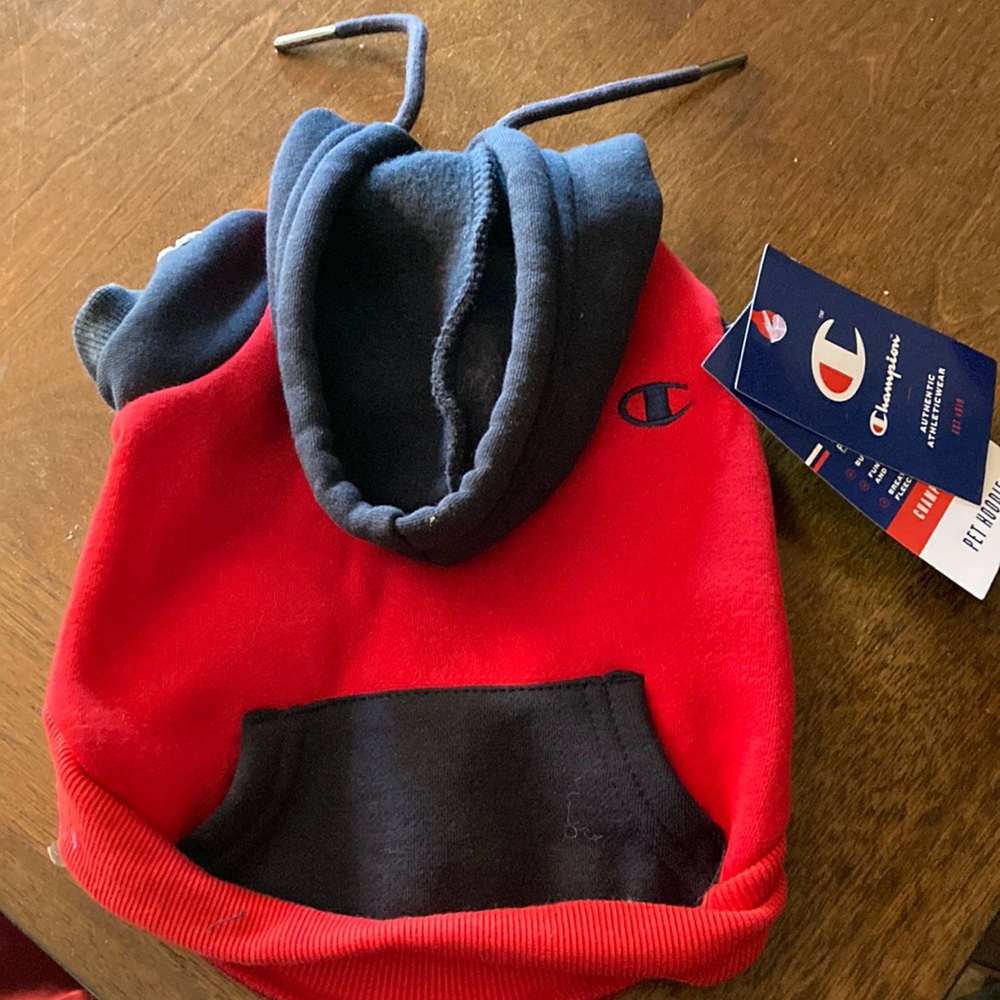 Champion dog shirt - x small, NWT, navy and red